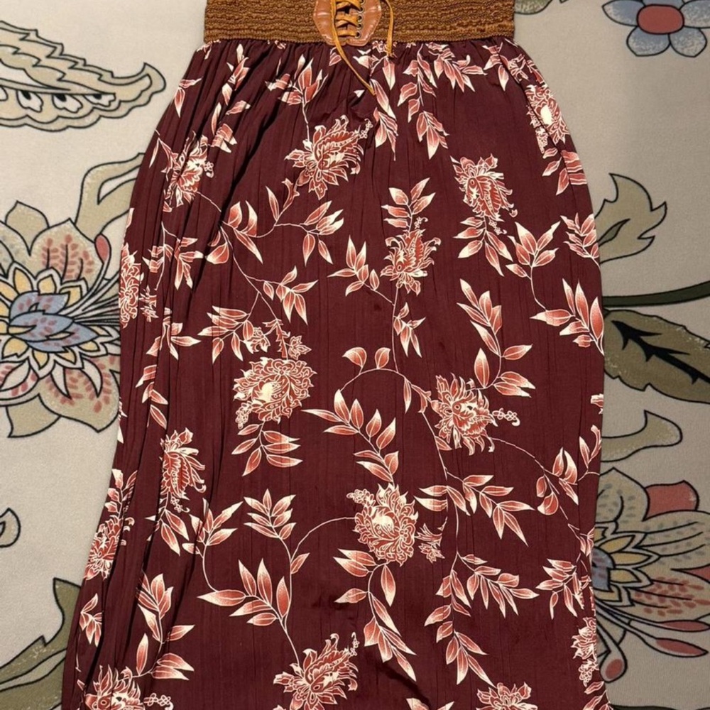 Jon & Anna Brown Floral Maxi Skirt